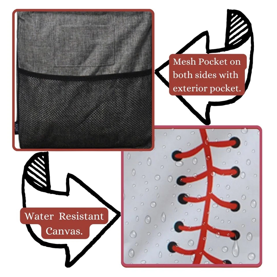 Универсальная сумка с короткими ручками (бейсбольный белый) - Изображение 4 из 4