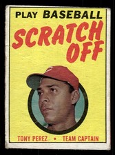 1970 TOPPS TONY PEREZ NNO FAIR SCRATCH-OFFS BASEBALL CINCINNATI REDS