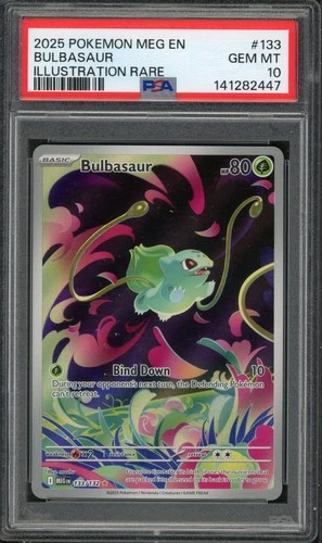 Pokemon PSA 10 Gem Mint Mega Evolution Illustration Rare Bulbasaur 133/132
