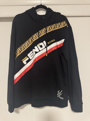 Rare Fendi & Fila Hoodie Sweatshirt Karl Lover Collab