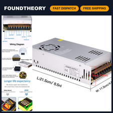 30A 360W 12V DC Power Supply Adapter for LED Lights, CCTV, 3D Printer, Radio