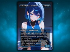 Sakashima's Student Anime Waifu Single Card Proxy Card Custom For EDH