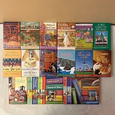 17 Cozy Mystery Books by Maggie Sefton and Kaitlyn Dunnett / Hardcover