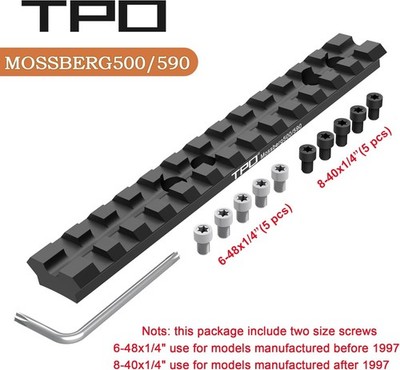 Mossberg 500/ 590 / 835 Picatinny Rail Scope Base Top Rail Mount