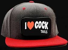 I Love Cocktails Hat, Removable Metal Patch, Snapback