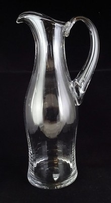 Orrefors Harmony 36 Ounce Jug - Excellent Condition - Optic w/Applied Handle