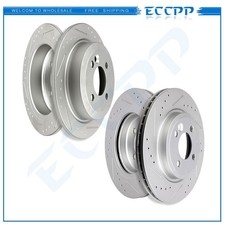 Front And Rear Slotted Brake Rotors For 2002-2006 Mini Cooper Base S 2wd 1.2l L4