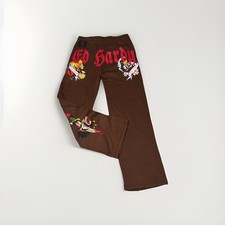 NEW Ed By Ed Hardy PANTHER TIGER BAGGY FLEECE SWEATPANT Men  s Size M