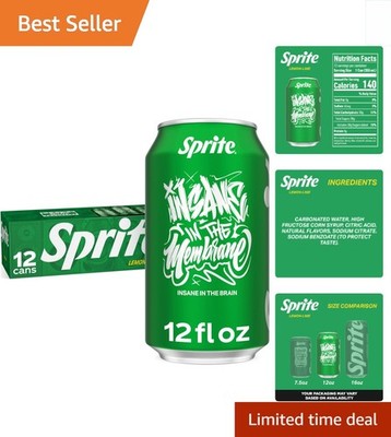 Sweet Lemon Lime Carbonated Soda - 12 Cans, 12 fl oz Each, Naturally Inspired