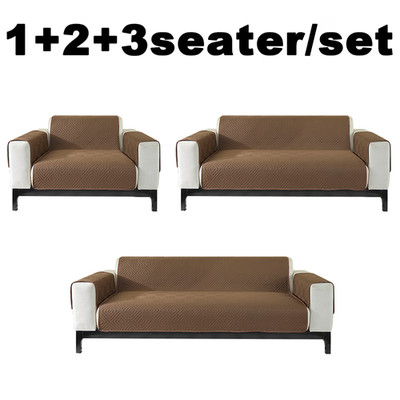 3pcs Reversible Pet Sofa Cover Waterproof Quilted Furniture Protector Non-Slip