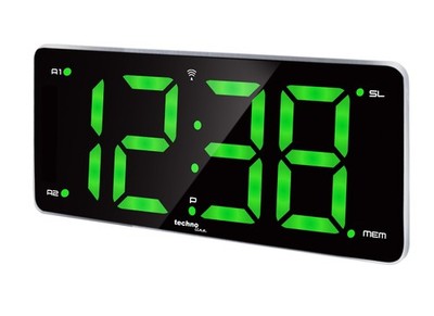 Technoline WT486 Funkwecker Radiowecker mit großer Anzeige, LED grün