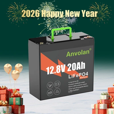 ANVOLAN LiFePO4 12V 20Ah Akku Lithium Batterie USV Boot Camping BMS Solaranlage