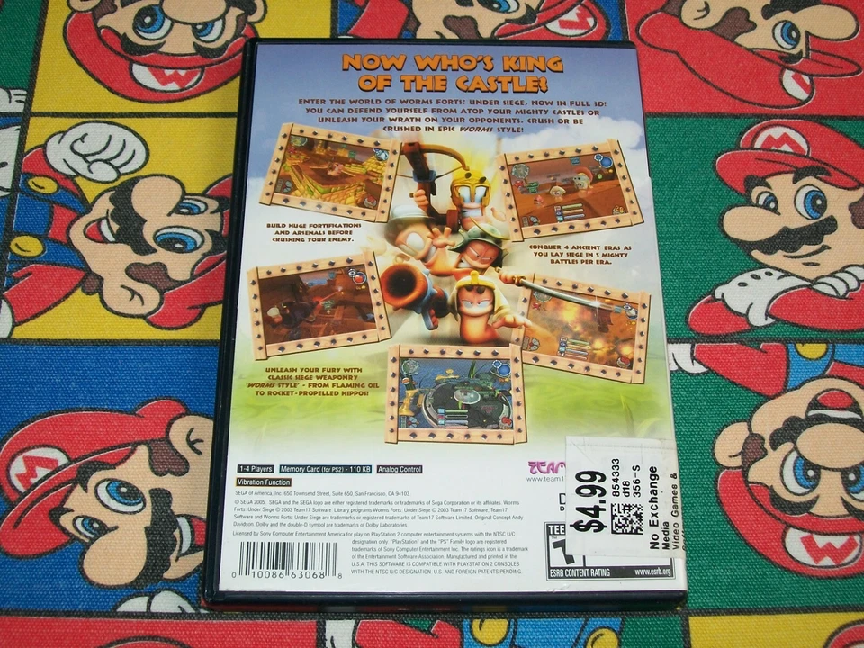 Worms Forts: Under Siege (Sony PlayStation 2) PS2 CIB Complete - Strategy Game - Image 2 of 3