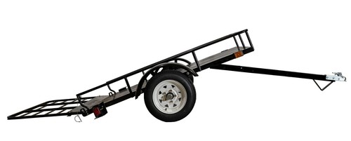 4 ft. x 6 ft. Single Axle Open Rail Utility Trailer | eBay