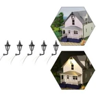 5pcs Model Railway 1:87 Hanging Lamps Outdoor Wall Lights HO Scale LBD04