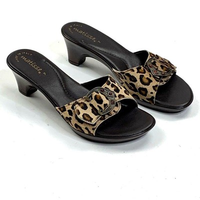 matisse leopard slides