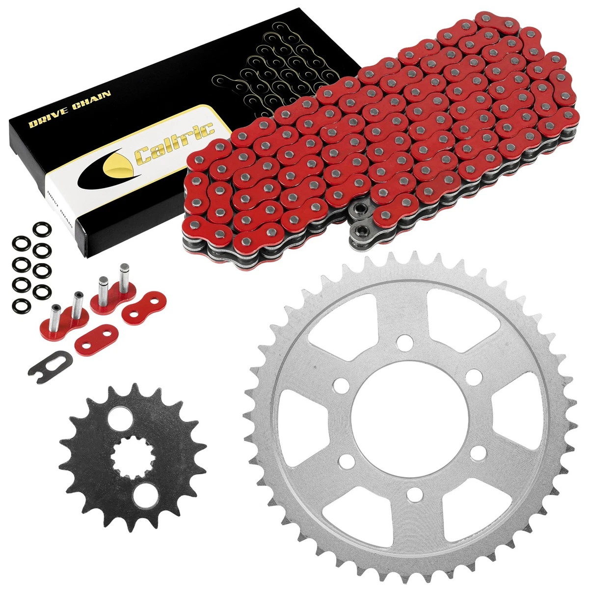 Red O-Ring Drive Chain & Sprockets Kit for Kawasaki ZX1200 Ninja