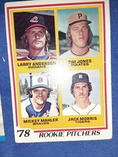 1978 Topps Baseball ROOKIE PITCHERS Jack Morris Rookie Card #703 DETROIT TIGERS. rookie card picture