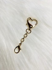 Heart Clip lobster clasp Clip Replacement Keychain Fob DIY Accessories Gold