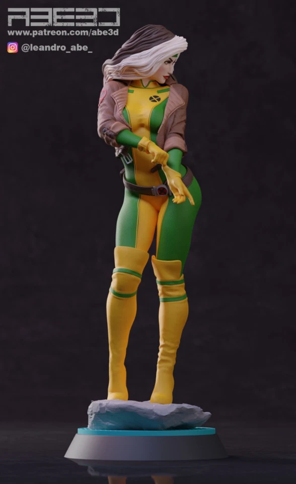 Rogue 90’s Versión X-Men Resina Escala Modelo Kit Sin Pintar Impresión 3D Foto 4 de 4