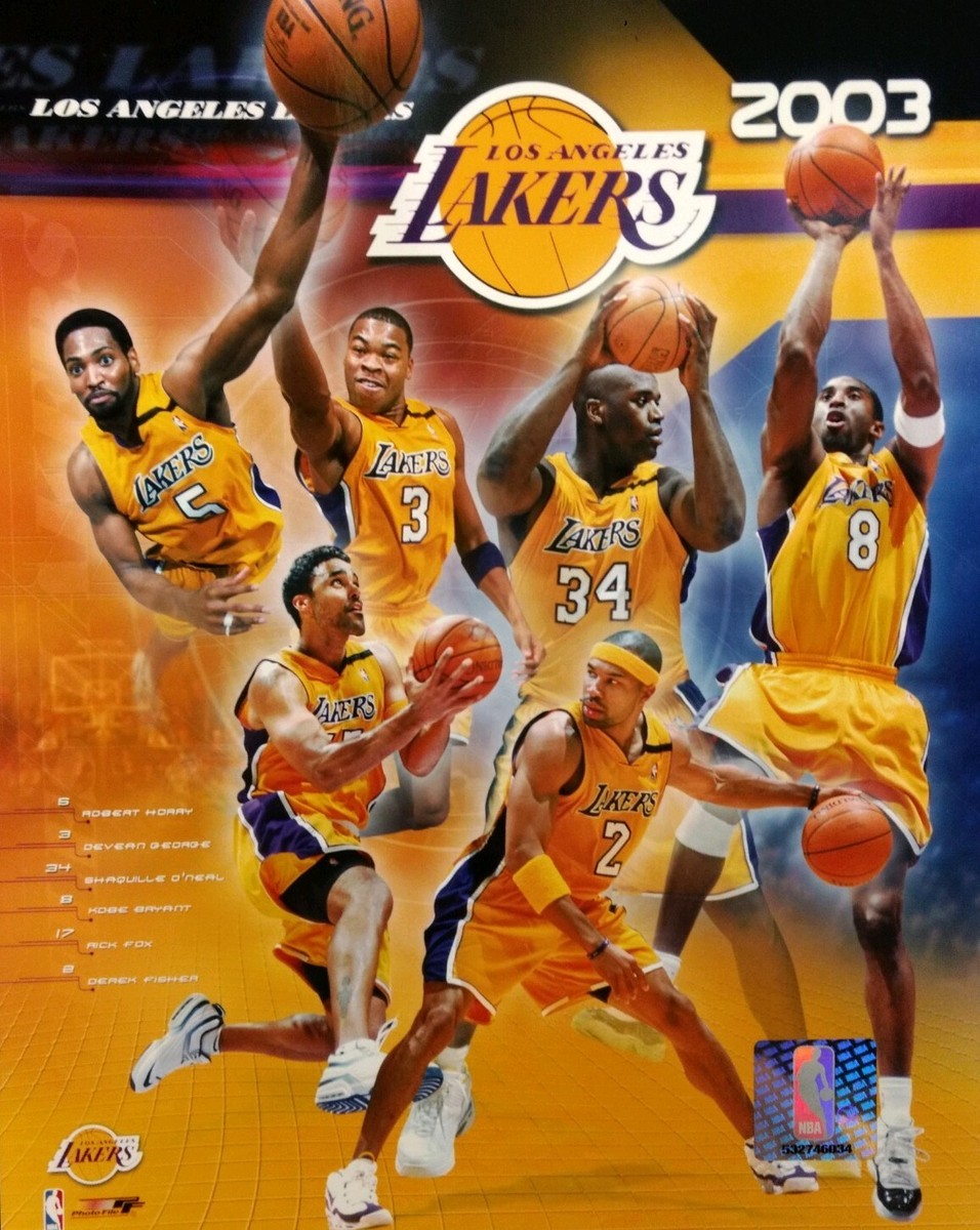 LOS ANGELES LAKERS 2003 TEAM COMPOSITE 8X10 PHOTO Kobe Bryant SHAQ