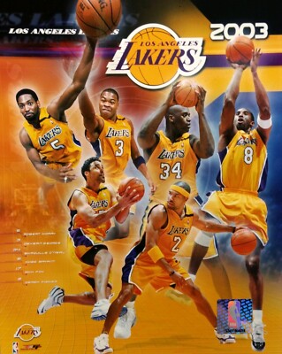 LOS ANGELES LAKERS 2003 TEAM COMPOSITE 8X10 PHOTO Kobe Bryant SHAQ