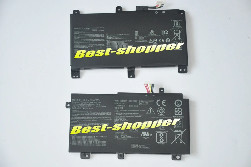 Batería Asus "GRADO A" Nueva Original B31N1726 48Wh/Lg Pri Fx504Gd Fx504Ge Fx504Gm Foto 2 de 4