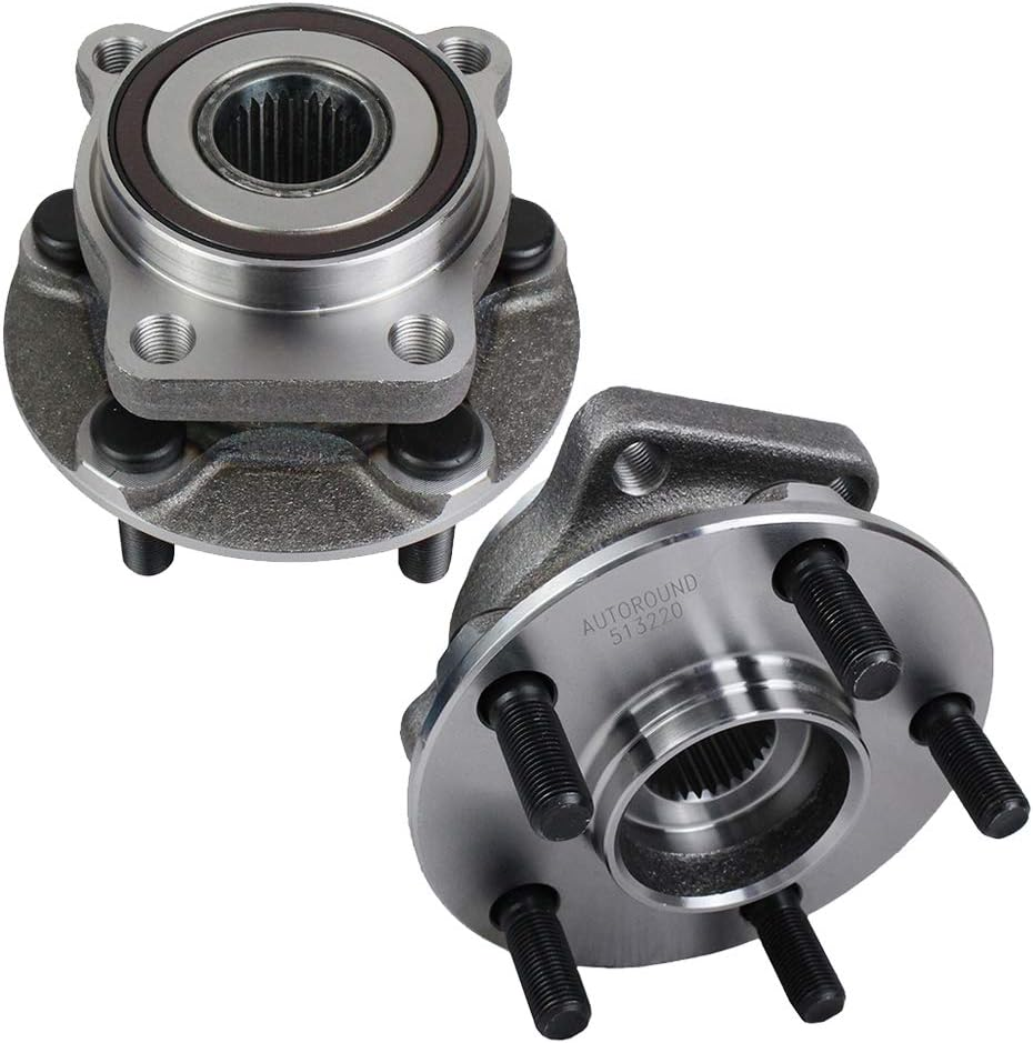 513220 Both Front Driver Passenger Side Wheel Hub and Bearing Assembly 5-Lug W/A