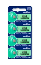 Murata 364 (SR621SW) Silver Oxide Watch Battery (4 Count) - Replaces Sony 364