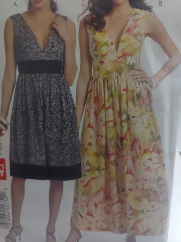 Dress Sleeveless 16-24 Butterick See & Sew B5307 Sewing Pattern 5307 Knee Maxi - Image 3 of 4