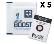 INTEGRA BOOST 62% RH 8 GRAM HUMIDIPAK 5 X PACK 2-WAY HUMIDITY CONTROL 8g BOVEDI