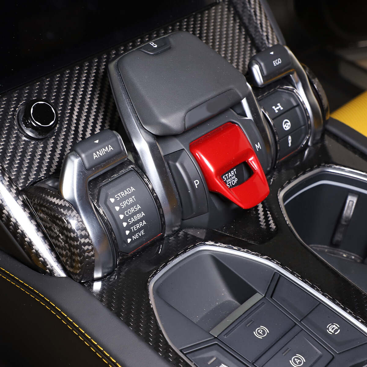 Carbon Fiber Air Condition Navigation Panel Cover For Lamborghini URUS 18-23 US