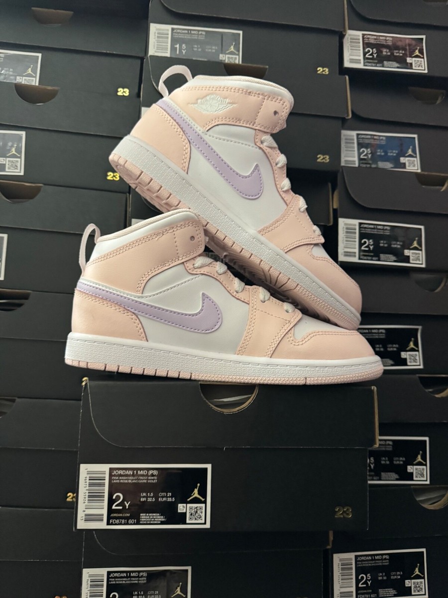 Air Jordan 1 Mid GS 'Pink Wash' PS FD8781 601 FD8782 601 TD FD8780