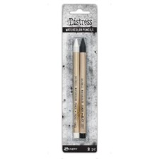 Tim Holtz Distress Watercolor Pencils Black Soot  Picket Fence 1 pk/2 pencils