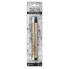 Tim Holtz Distress Watercolor Pencils (Black Soot & Picket Fence) 1 pk/2 pencils