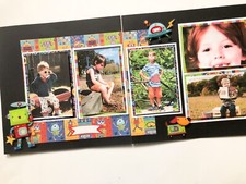 Boy Layout, Premade Halloween Layout, Robot Scrapbook Pages, Boy Scrapbook Pages