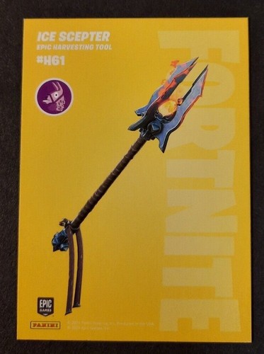 2021 Fortnite Series 3 DRAGON'S CLAW/ICE SCEPTER Epic Harvesting Tool Card #H61 - 第 2/2 張圖片