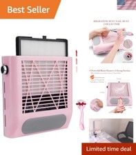 Elegant 80W Adjustable Nail Dust Collector - Keep Your Manicure Workspace Clean