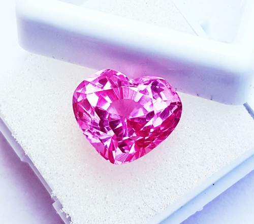 Natural Pink Sapphire Heart Shape 8 to 10 Ct Certified Single Loose Gemstone - Picture 6 of 10