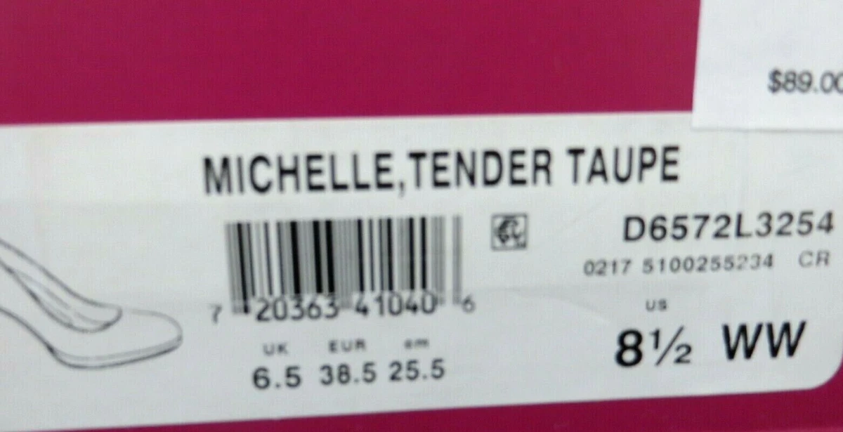 NATURALIZER Michelle Pump Heels Tender Taupe Sz 8.5 WW NEW