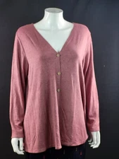 Goose Island Italian Pink Button Front Top Cardigan New Wool Mix Free Size