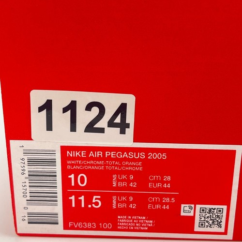 Nike Air Pegasus White Chrome Orange Athletic Shoes FV6383-100 Men's Size 10 - Picture 8 of 9