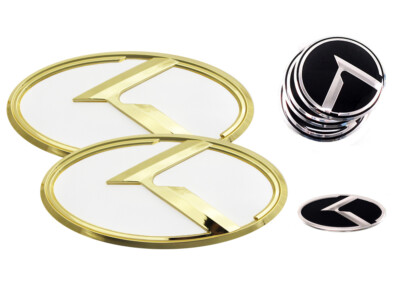 3D K Logo Emblem White & Gold 7pc (Fits: KIA 2018+ Stinger) | eBay