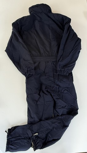Vintage Bogner Ski Suit Midnight Blue Women's 12 Belted 1/2 Zip Elastic Waist - Picture 2 of 19