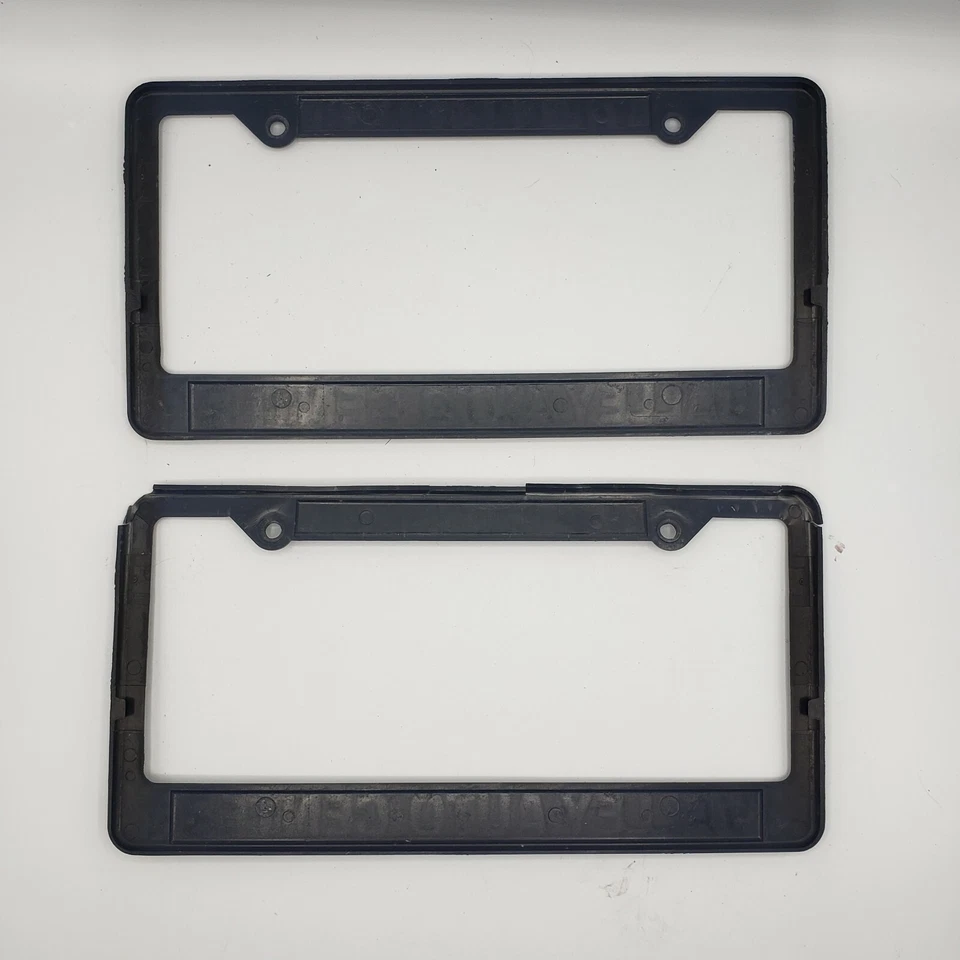 2x VIP Customer Valley Auto Center Black Plastic License Plate Frame Front Rear - Image 2 of 2