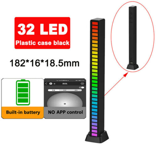 RGB Activated Music Rhythm Lamp Bar Sound Control LED Ambient USB Party DJ Light - Picture 27 of 32