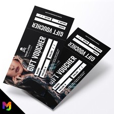 Custom Printed Gift Vouchers | Perforated | Tattoo Artist Shop Studio Ink Tat 01