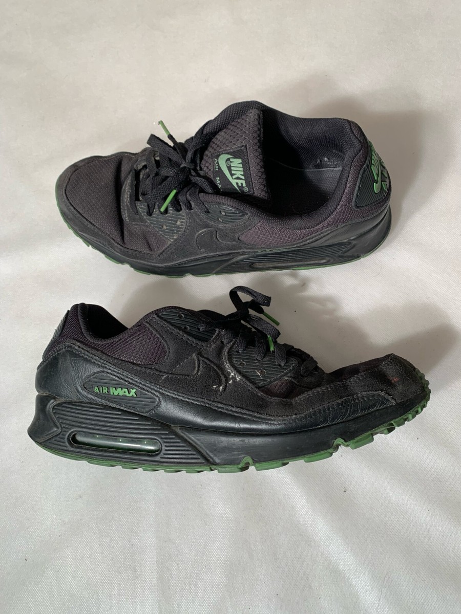 NIKE AIR MAX 90 SHOES BLACK CHLOROPHYLL GREEN Size 13 Men display picture 1