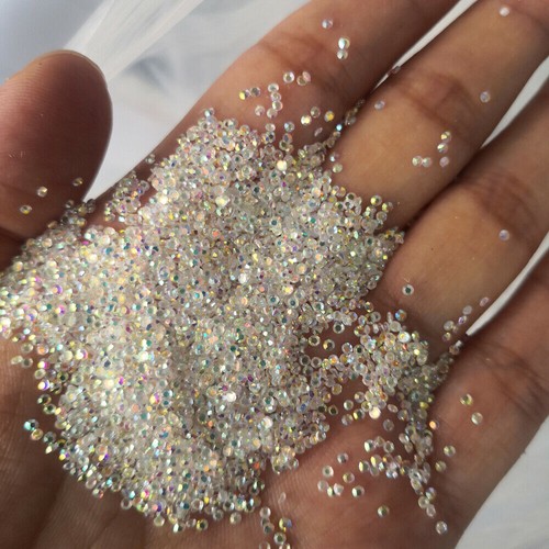 5000PCS AB Nail Rhinestone Crystal 1.2mm 3D Micro Glass DIY Glitter Nails Art - Picture 6 of 12