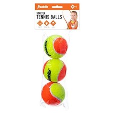 Franklin Sports Starter Tennis Balls Low Bounce 3 pack - Orange - LOT OF 2